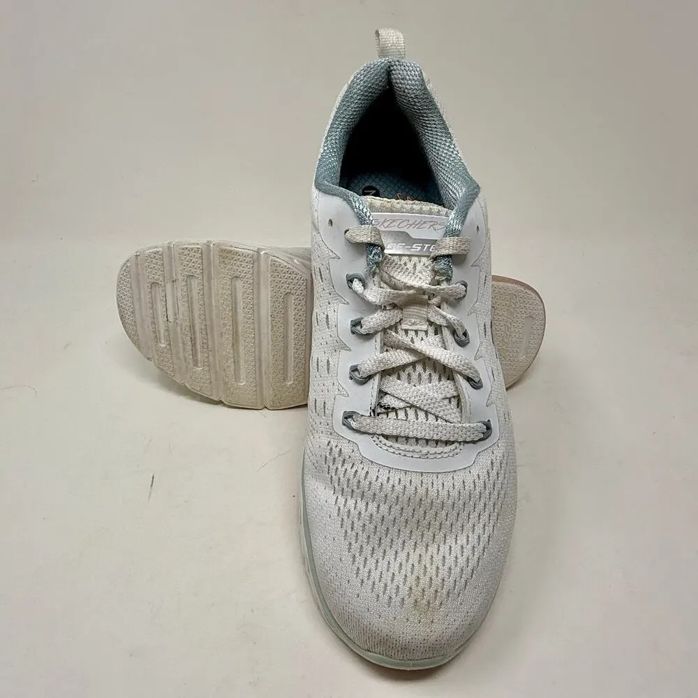 Skechers Glide Step Altus Sneakers Womens Sz 8 White Sporty Lightweight‎ K.7.4